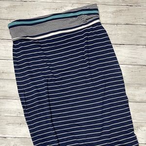 Max Studio Blue Striped Pencil Skirt NWT Sz Large